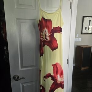 Adore Me Floral Maxi Dress in Yellow and Red